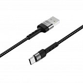 USB кабель Type-C Borofone BX34 Nylon 3,0A (1м) Черный* - фото, изображение, картинка