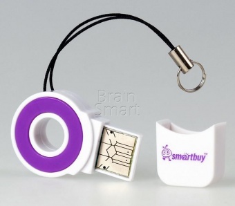 USB-картридер SmartBuy 708 (microSD) Фиолетовый - фото, изображение, картинка