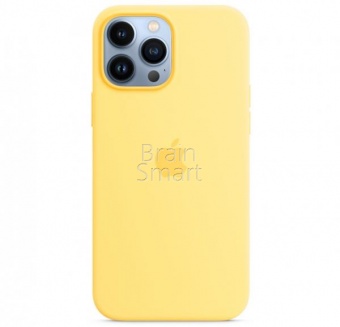 Накладка Silicone Case Original iPhone 13 Pro (55) Светло-Желтый - фото, изображение, картинка