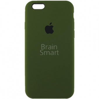 Накладка Silicone Case Original iPhone 6/6S (48) Армейский Зелёный - фото, изображение, картинка