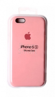 Накладка Silicone Case Original iPhone 6/6S  (6) Светло-Розовый - фото, изображение, картинка