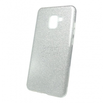 Накладка силиконовая Shine Блестящая Samsung A730 (A8+ 2018) Серебристый - фото, изображение, картинка