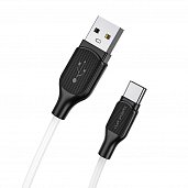 USB кабель Type-C Borofone BX42 Silicone 3,0A (1м) Белый* - фото, изображение, картинка