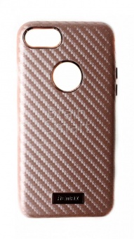 Накладка силиконовая Remax Creative cuse carbon iPhone 7/8 Золотой - фото, изображение, картинка
