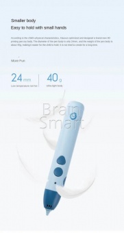 Ручка для творчества 3D + пластик Xiaomi XPDYB003 Голубой - фото, изображение, картинка