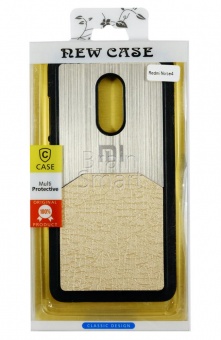 Накладка пластиковая C-Case Xiaomi Redmi Note 4Х Золотой с Черной оконтовкой - фото, изображение, картинка