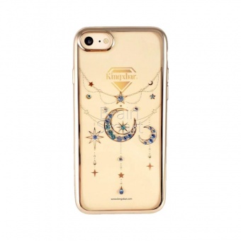 Накладка пластик Kingxbar Twinkling Stars Series-Moon Swarovski iPhone 7 Plus/8 Plus Золотой - фото, изображение, картинка