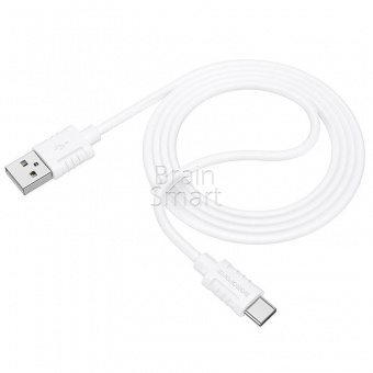 USB кабель Type-C Borofone BX52 Silicone 3,0A (1м) Белый* - фото, изображение, картинка