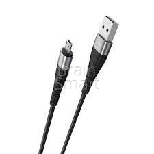 USB кабель Micro Borofone BX32 Nylon 2.4A (1м) Черный* - фото, изображение, картинка
