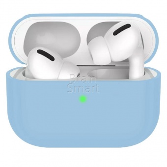 Чехол силиконовый Apple Airpods Pro Голубой* - фото, изображение, картинка
