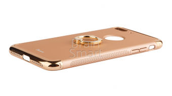 Накладка силиконовая Oucase Passat Series iPhone 7 Plus/8 Plus С кольцом Золотой - фото, изображение, картинка