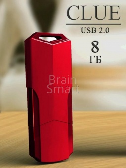 USB 2.0 Флеш-накопитель 8GB SmartBuy Clue Красный - фото, изображение, картинка