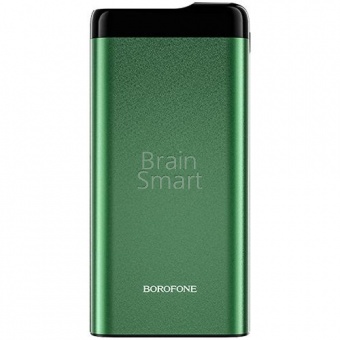 Внешний аккумулятор Borofone Power Bank BJ10 Golden Armor Metal 10000 mAh (LED дисп/USB-C) Зелёный - фото, изображение, картинка