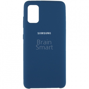 Накладка Silicone Case Samsung A415 (A41 2020) (20) Синий - фото, изображение, картинка