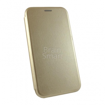 Книжка кожа Creative Case Samsung J701 (J7 Neo) Золотой тех.упак - фото, изображение, картинка