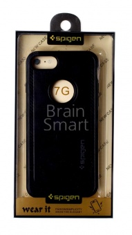 Накладка силиконовая SPG с карбоновой вставкой iPhone 7/8 Черный - фото, изображение, картинка
