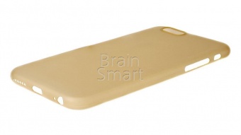Накладка силиконовая Deppa Чехол Sky Case + защ. пленка iPhone 6/6S (86016) Золотой - фото, изображение, картинка