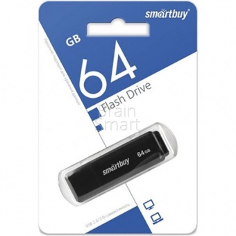 USB 2.0 Флеш-накопитель 64GB SmartBuy LM05 Черный - фото, изображение, картинка