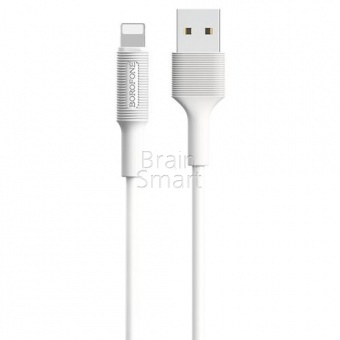 USB кабель Lightning Borofone BX1 EZSync (1м) Белый - фото, изображение, картинка