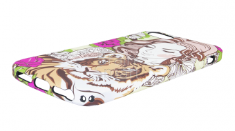 Накладка силиконовая Umku iPhone 5/5S/SE Девушка с тигром(5) - фото, изображение, картинка