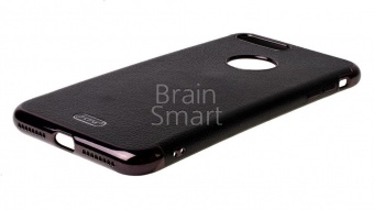 Накладка силиконовая J-Case Jack Series под кожу с магнитом iPhone 7 Plus/8 Plus Черный - фото, изображение, картинка