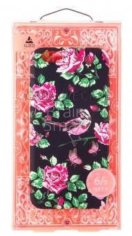 Накладка силиконовая Luxo фосфорная iPhone 6 Цветы/Птица F8 - фото, изображение, картинка