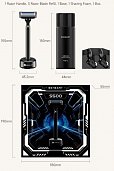 Набор для бритья Xiaomi Beheart S500 Gift Ver. (5 лезвий/3 кассеты/пена) Черный* - фото, изображение, картинка