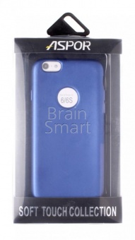Накладка силиконовая Aspor Soft Touch Collection iPhone 6 Синий - фото, изображение, картинка