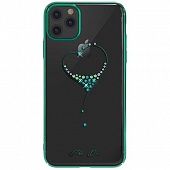 Накладка пластик Kingxbar Swarovski iPhone 11 Pro Max Сердце Зеленый