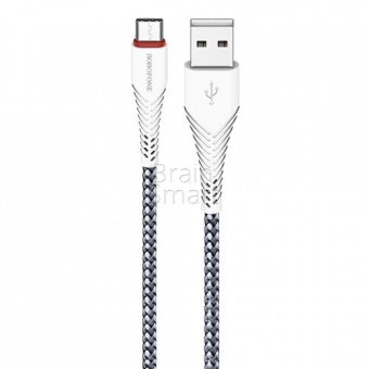 USB кабель Type-C Borofone BX25 Powerful (1м) Белый - фото, изображение, картинка