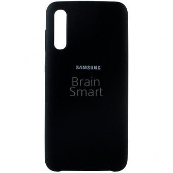 Накладка Silicone Case Samsung A505 (A50 2019) (18) Чёрный - фото, изображение, картинка