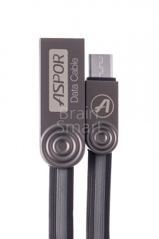 USB кабель Micro Aspor AC-15 TOE material (1,2м) (2,4A) Черный - фото, изображение, картинка