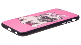 Накладка силиконовая ST.helens iPhone 6 Пес с бантом - фото, изображение, картинка