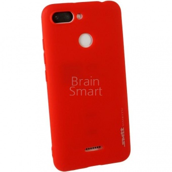 Накладка силиконовая SMTT Simeitu Soft touch Xiaomi Redmi 6 Красный - фото, изображение, картинка