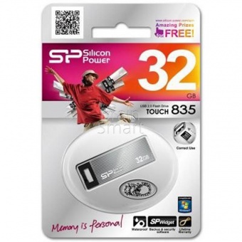 USB 2.0 Флеш-накопитель 32GB Silicon Power Touch 835 Серый - фото, изображение, картинка