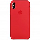 Накладка Silicone Case Original iPhone X/XS (14) Красный - фото, изображение, картинка