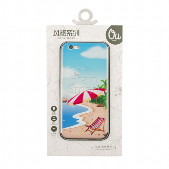 Накладка силиконовая Oucase Style Series iPhone 6 (FG-024) Пляж - фото, изображение, картинка