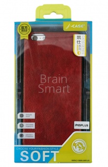 Накладка силиконовая J-Case Catis Series под кожу iPhone 6 Plus Красный - фото, изображение, картинка