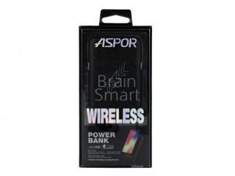 Внешний аккумулятор Aspor Power Bank A336W Wireless 8000 mAh (IQ) Черный - фото, изображение, картинка