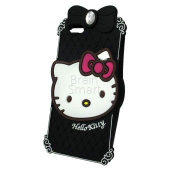 Накладка силиконовая Big iPhone 6 Hello Kitty №2 Черный - фото, изображение, картинка