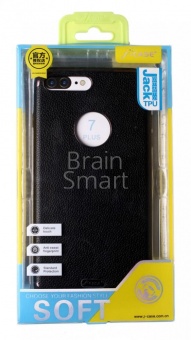 Накладка силиконовая J-Case Jack Series под кожу с магнитом iPhone 7 Plus/8 Plus Черный - фото, изображение, картинка