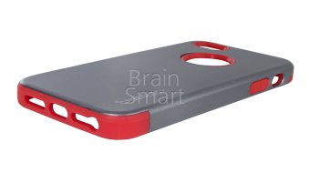 Накладка противоударная iPhone 5/5S/SE Серый/Красный - фото, изображение, картинка