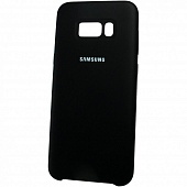 Накладка Silicone Case Samsung Galaxy S8 Plus (18) Чёрный