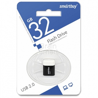 USB 2.0 Флеш-накопитель 32GB SmartBuy Lara Черный - фото, изображение, картинка