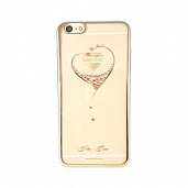 Накладка пластик Kingxbar Classic Series-Starry Sky-Heart Swarovski iPhone 7/8/SE Золотой - фото, изображение, картинка
