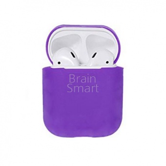 Чехол Silicone case для Apple Airpods Фиолетовый - фото, изображение, картинка