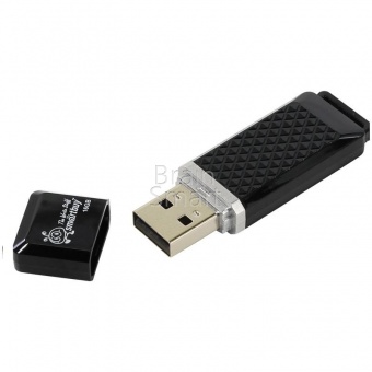 USB 2.0 Флеш-накопитель 64GB SmartBuy Quartz Черный - фото, изображение, картинка