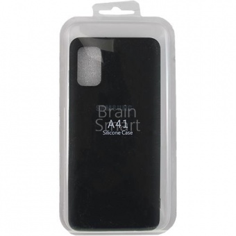 Накладка силиконовая Копия Silicone Case Samsung A41/A415 Черный - фото, изображение, картинка