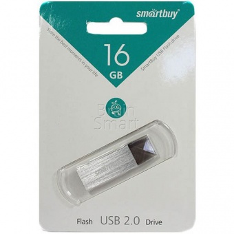 USB 2.0 Флеш-накопитель 16GB SmartBuy U10 Серебристый - фото, изображение, картинка