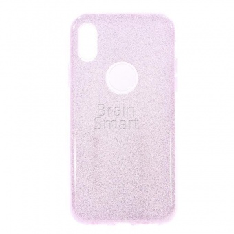 Накладка силиконовая Shine Блестящая iPhone X Розовый - фото, изображение, картинка